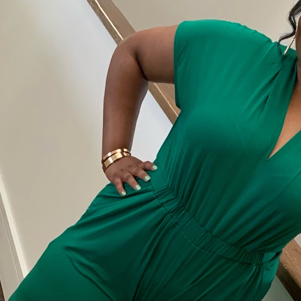 Vince Camuto Emerald Green Jumpsuit